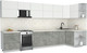 Миниатюра изображения товара Кухонный гарнитур Интерлиния Мила Матте 1.5x3.8 Б PR (белый/керамика/опал светлый)