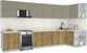 Миниатюра изображения товара Кухонный гарнитур Интерлиния Мила Матте 1.5x3.8 Б PR (луна/дуб вотан/опал светлый)