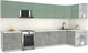 Миниатюра изображения товара Кухонный гарнитур Интерлиния Мила Матте 1.5x3.9 Б PR (мята/керамика/опал светлый)