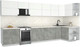 Миниатюра изображения товара Кухонный гарнитур Интерлиния Мила Матте 1.5x4.0 Б PR (белый/керамика/опал светлый)