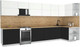 Миниатюра изображения товара Кухонный гарнитур Интерлиния Мила Матте 1.5x4.0 Б PR (белый/черный/дуб бунратти)