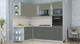 Миниатюра изображения товара Кухонный гарнитур Интерлиния Мила Пластик 1.68x2.4 LV (кварцевый/шторм/травертин серый)