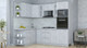 Миниатюра изображения товара Кухонный гарнитур Интерлиния Мила Пластик 1.68x2.4 LV (оксид светлый/оксид светлый/серый каспий)