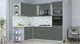 Миниатюра изображения товара Кухонный гарнитур Интерлиния Мила Пластик 1.68x2.4 LV (шторм/шторм/белый гранит)