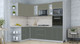 Миниатюра изображения товара Кухонный гарнитур Интерлиния Мила Пластик 1.68x2.6 LV (кварцевый/шторм/травертин серый)