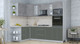 Миниатюра изображения товара Кухонный гарнитур Интерлиния Мила Пластик 1.68x2.6 LV (оксид темный/шторм/травертин серый)
