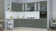 Миниатюра изображения товара Кухонный гарнитур Интерлиния Мила Пластик 1.68x3.0 LV (шторм/шторм/белый гранит)
