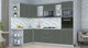 Миниатюра изображения товара Кухонный гарнитур Интерлиния Мила Пластик 1.68x2.8 LV (шторм/шторм/белый гранит)