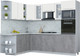 Миниатюра изображения товара Кухонный гарнитур Интерлиния Мила Пластик 1.88x2.6 LV (зефирный/оксид темный/серый каспий)