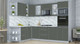 Миниатюра изображения товара Кухонный гарнитур Интерлиния Мила Пластик 1.88x2.8 LV (шторм/шторм/белый гранит)