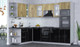 Миниатюра изображения товара Кухонный гарнитур Интерлиния Мила Пластик 1.88x2.8 LV (дуб эпоксид/черный/кастилло темный)