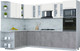 Миниатюра изображения товара Кухонный гарнитур Интерлиния Мила Пластик 1.88x3.0 LV (зефирный/оксид темный/серый каспий)