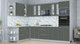 Миниатюра изображения товара Кухонный гарнитур Интерлиния Мила Пластик 1.88x3.0 LV (шторм/шторм/белый гранит)