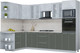 Миниатюра изображения товара Кухонный гарнитур Интерлиния Мила Пластик 1.68x3.0 LV (оксид светлый/шторм/травертин серый)
