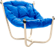 Миниатюра изображения товара Кресло садовое M-Group Чил / 12360510 (бежевый/синяя подушка)