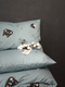 Миниатюра изображения товара Комплект постельного белья Samsara Мяу 2сп Евро (простыня на резинке)