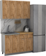 Миниатюра изображения товара Кухонный гарнитур Eligard Lion 1.2 без столешницы (дуб натуральный)