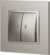 Миниатюра изображения товара Выключатель ЭРА Elegance 14-1105-16 / Б0065789 (титан)