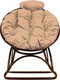 Миниатюра изображения товара Кресло-качалка M-Group Папасан мини / 12690201 (коричневый/бежевая подушка)