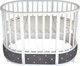 Миниатюра изображения товара Детская кровать-трансформер Sweet Baby Brillantezza 7в1 на колесах (белый/серый)