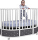 Миниатюра изображения товара Детская кровать-трансформер Sweet Baby Brillantezza 7в1 на колесах (белый/серый)