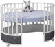 Миниатюра изображения товара Детская кровать-трансформер Sweet Baby Brillantezza 7в1 на колесах (белый/серый)