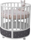Миниатюра изображения товара Детская кровать-трансформер Sweet Baby Brillantezza 7в1 на колесах (белый/серый)
