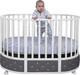 Миниатюра изображения товара Детская кровать-трансформер Sweet Baby Brillantezza 7в1 на колесах (белый/серый)