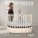 Миниатюра изображения товара Детская кровать-трансформер Sweet Baby Brillantezza 7в1 на колесах (слоновая кость)