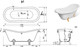 Миниатюра изображения товара Ванна из искусственного мрамора Эстет Boston 180x74 Silk / ФР-00014525 (с каркасом)