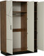 Миниатюра изображения товара Шкаф Олмеко Гамма 54.12 3-х дверный (таксония/черный/ПВХ белый)