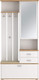 Миниатюра изображения товара Секция в прихожую Олмеко Антре 65.08 с зеркалом (белый/дуб вотан)