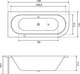 Миниатюра изображения товара Ванна акриловая Lauter Bliss 150 L / 21201051L (с каркасом/серый подголовн./белый лицевой экран)