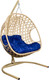 Миниатюра изображения товара Кресло подвесное M-Group Для двоих Люкс / 11510510 (бежевый ротанг/синяя подушка)