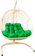 Миниатюра изображения товара Кресло подвесное M-Group Для двоих / 11450504 (бежевый ротанг/зеленая подушка)