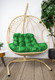 Миниатюра изображения товара Кресло подвесное M-Group Для двоих / 11450504 (бежевый ротанг/зеленая подушка)