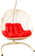 Миниатюра изображения товара Кресло подвесное M-Group Для двоих / 11450506 (бежевый ротанг/красная подушка)