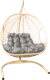 Миниатюра изображения товара Кресло подвесное M-Group Для двоих / 11450509 (бежевый ротанг/серая подушка)