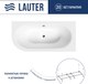 Миниатюра изображения товара Ванна акриловая Lauter Bliss 150 P / 21201052P (с каркасом)