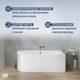 Миниатюра изображения товара Ванна акриловая Lauter Bliss 150 P / 21201052P (с каркасом)