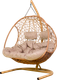 Миниатюра изображения товара Кресло подвесное M-Group Добрыня / 11460512 (бежевый ротанг/лен подушка)