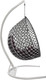 Миниатюра изображения товара Кресло подвесное M-Group Капля Люкс / 11034602 (белый/черный ротанг/бордовая подушка)