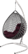 Миниатюра изображения товара Кресло подвесное M-Group Капля Люкс / 11034602 (белый/черный ротанг/бордовая подушка)