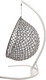 Миниатюра изображения товара Кресло подвесное M-Group Капля Люкс / 11034604 (белый/черный ротанг/зеленая подушка)