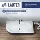 Миниатюра изображения товара Ванна акриловая Lauter Bliss 150 P / 21201052P (с ножками/черный подголовн./черный лицевой экран)