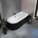 Миниатюра изображения товара Ванна акриловая Lauter Bliss 150 P / 21201052P (с каркасом и лицевым экраном черного цвета)