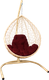 Миниатюра изображения товара Кресло подвесное M-Group Капля / 11020502 (бежевый ротанг/бордовая подушка)