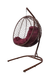 Миниатюра изображения товара Кресло подвесное M-Group Капля складное / 11500202 (коричневый ротанг/бордовая подушка)