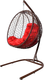 Миниатюра изображения товара Кресло подвесное M-Group Капля складное / 11500206 (коричневый ротанг/красная подушка)