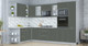 Миниатюра изображения товара Кухонный гарнитур Интерлиния Мила Пластик 1.88x3.2 LV (шторм/шторм/белый гранит)